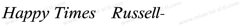 Happy Times字体 Russell字体转换